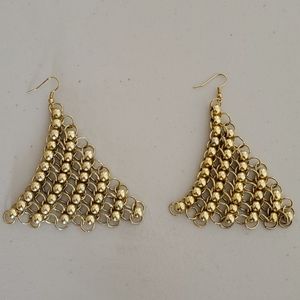 Gold bead chain dangles